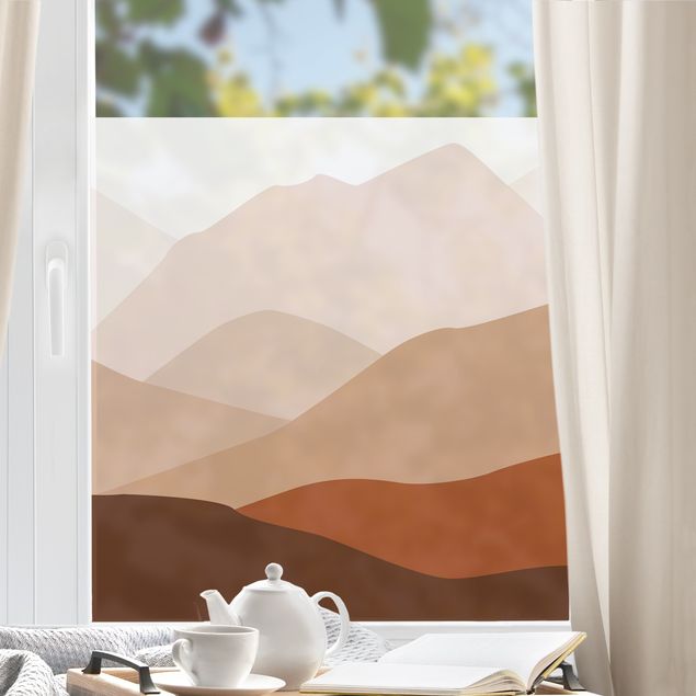 Pellicola per vetri colorata Paesaggio montuoso del deserto