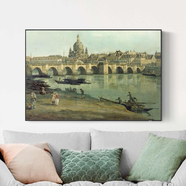 Bernardo Bellotto quadri Bernardo Bellotto - Vista di Dresda dalla riva destra dell'Elba
