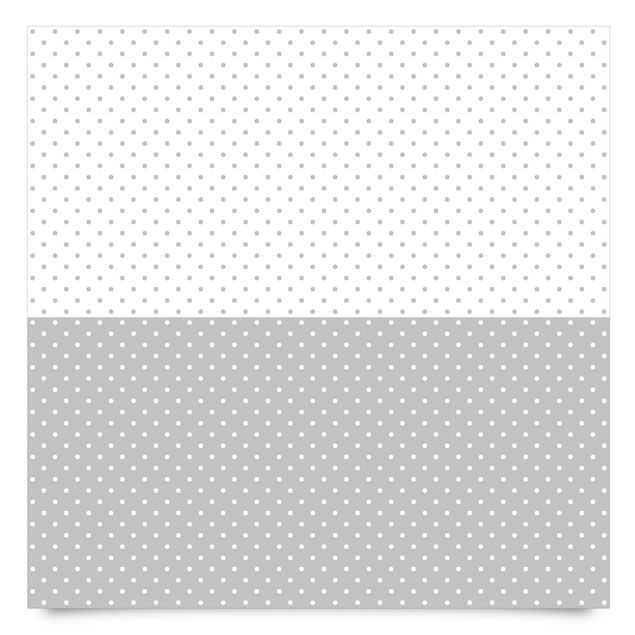 Carta Adesiva per Mobili - Disegno di puntini set in grigio e bianco