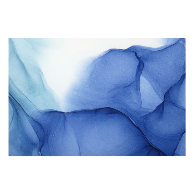 Paraschizzi in vetro - Mélange di inchiostro blu - Formato orizzontale 3:2