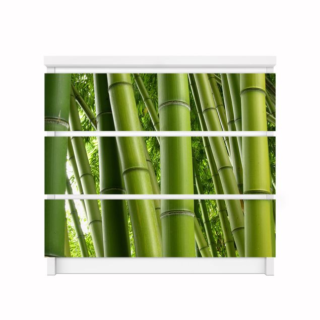 Carta adesiva per mobili IKEA - Malm Cassettiera 3xCassetti - Bamboo Trees No.1