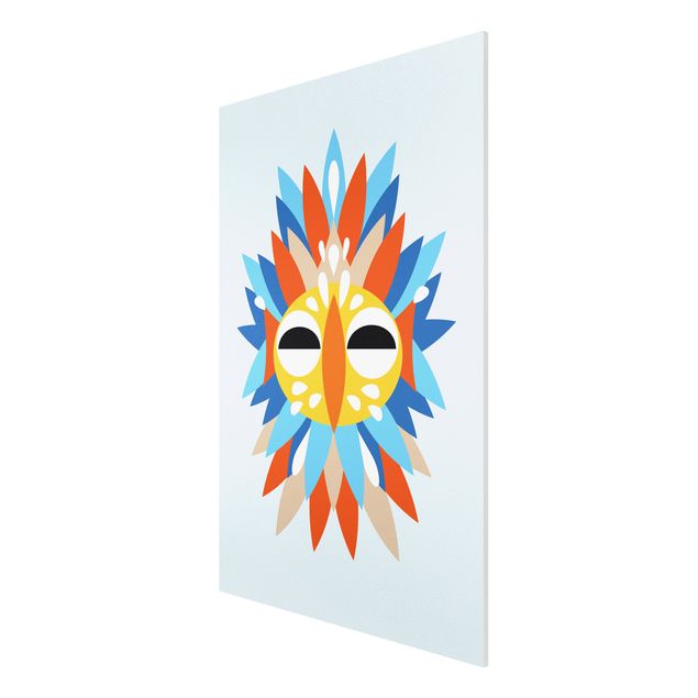 Stampa su Forex - Collage Mask Ethnic - Parrot - Verticale 3:2