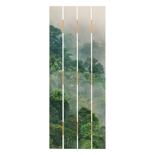 Stampa su legno - Jungle Nella Nebbia - Verticale 5:2