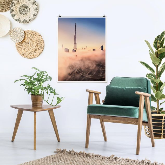 Poster - Heavenly Dubai skyline - Verticale 4:3