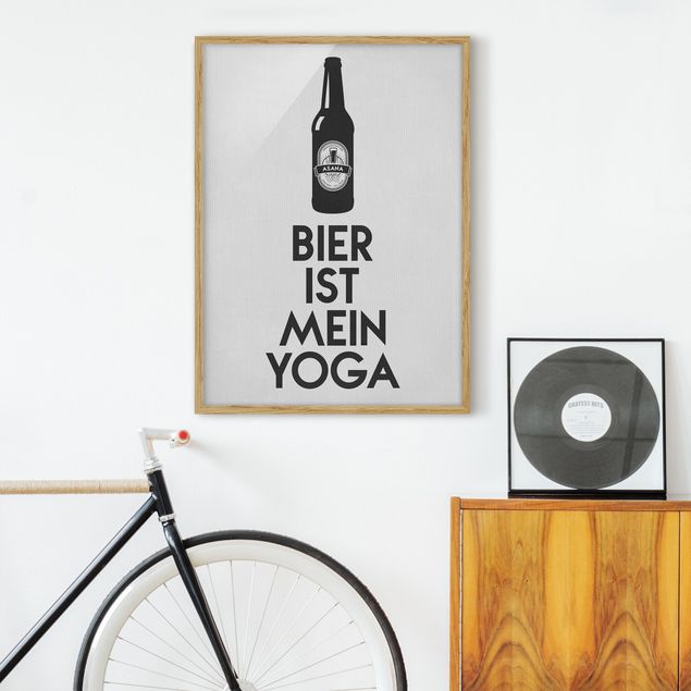 Poster con cornice - Bier Ist Mein Yoga