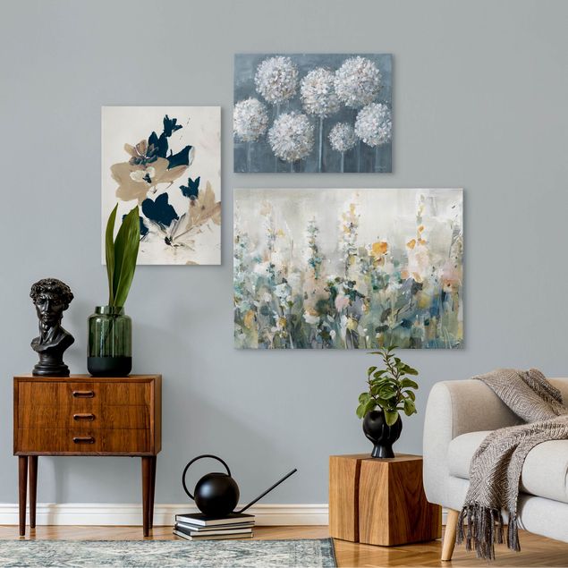 Quadri moderni per soggiorno Blu e beige