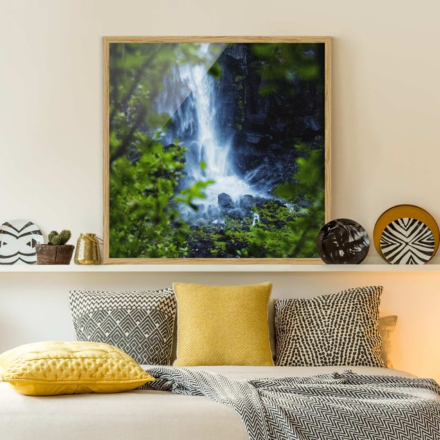 Poster con cornice - Vista sulla cascata