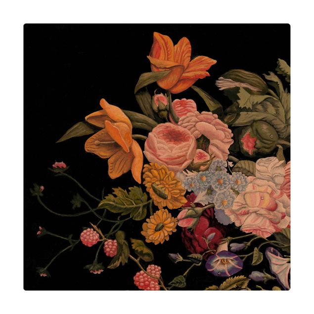 Tappetino di sughero - Bouquet di fiori da sogno II - Quadrato 1:1