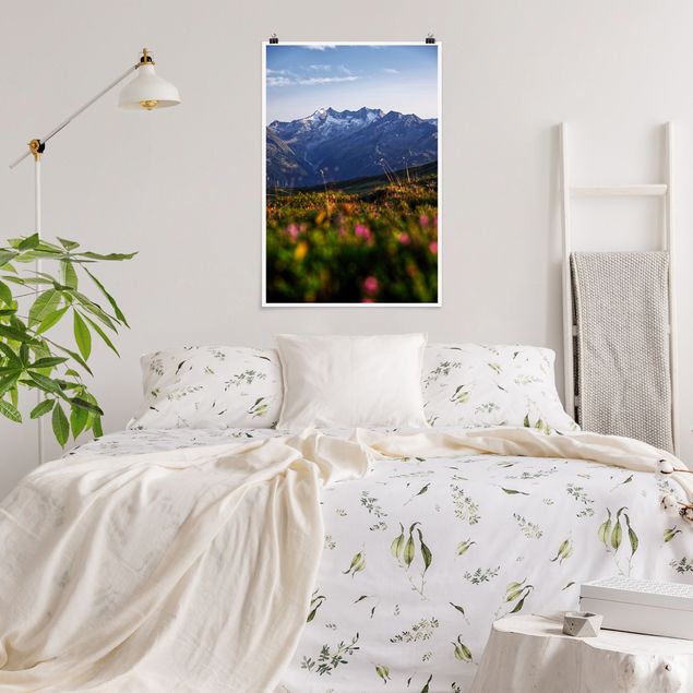 Poster - Prato fiorito nelle montagne