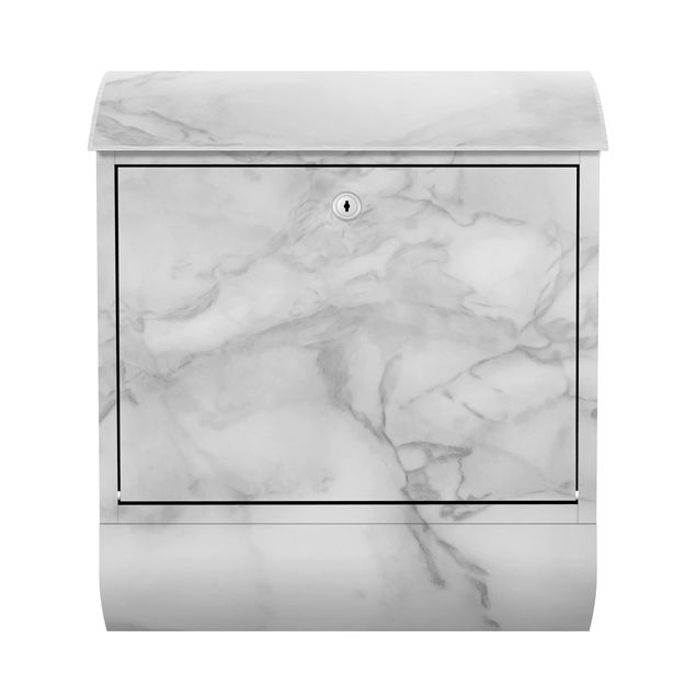 Cassetta postale - Marble Look Black And White 39x46x13cm