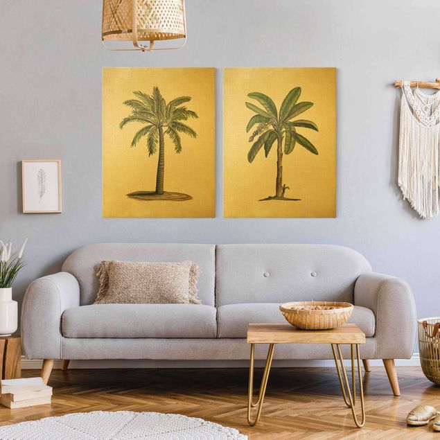 Stampe su tela paesaggio Set di palme inglesi