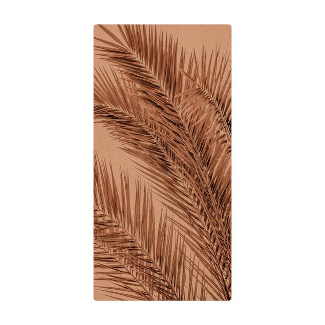 Tappetino di sughero - Ramo di palma color bronzo - Formato verticale 1:2