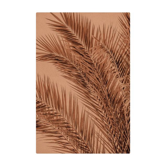 Tappetino di sughero - Ramo di palma color bronzo - Formato verticale 2:3