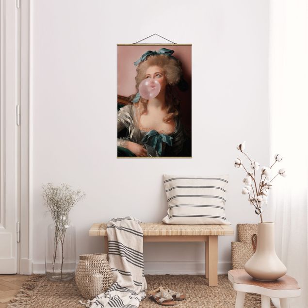 Foto su tessuto da parete con bastone - Bubblegum Princess