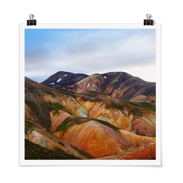 Poster - Montagne colorate in Islanda