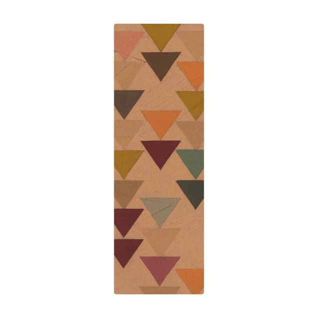 Tappetino di sughero - Prismi di coriandoli colorati - Formato verticale 1:2