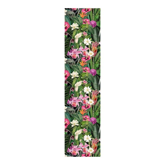 Set tende a pannello Collage di fiori tropicali colorati