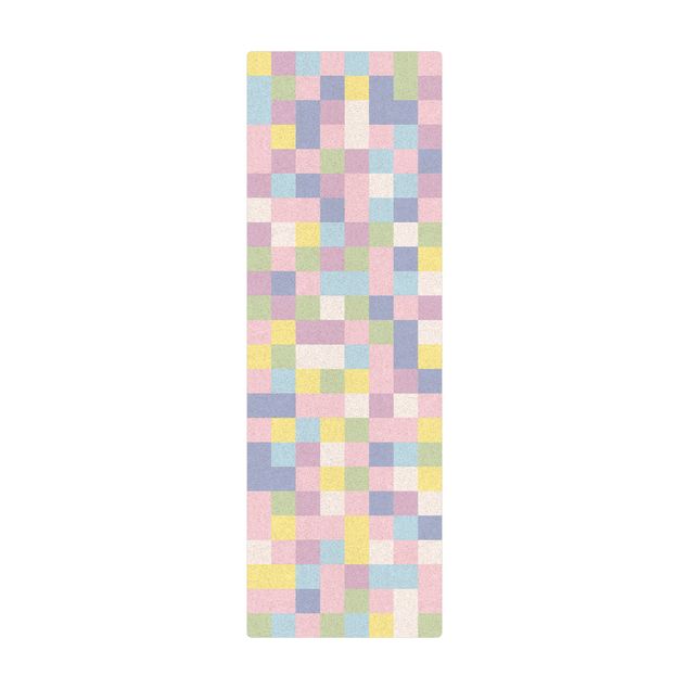 Tappetino di sughero - Mosaico colorato zucchero filato - Formato verticale 1:2