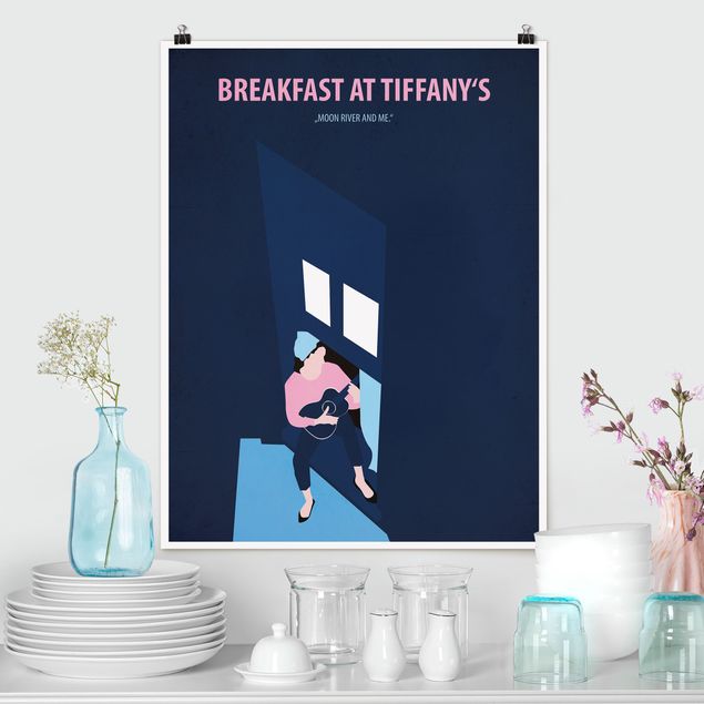Poster illustrazioni Locandina film Colazione da Tiffany