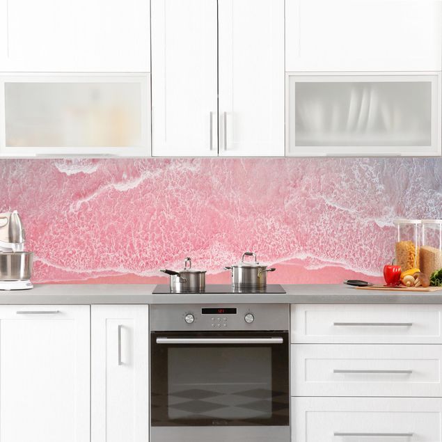 rivestimenti moderni cucina Oceano in rosa