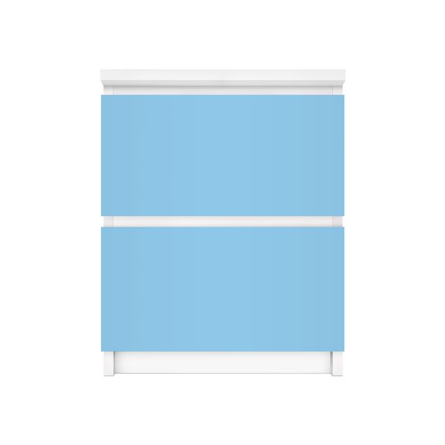 Carta adesiva per mobili IKEA - Malm Cassettiera 2xCassetti - Colour Light Blue