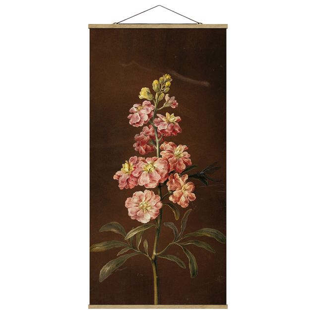 Quadro su tessuto con stecche per poster - Barbara Regina Dietzsch - Un Pink Garden Levkkoje - Verticale 2:1