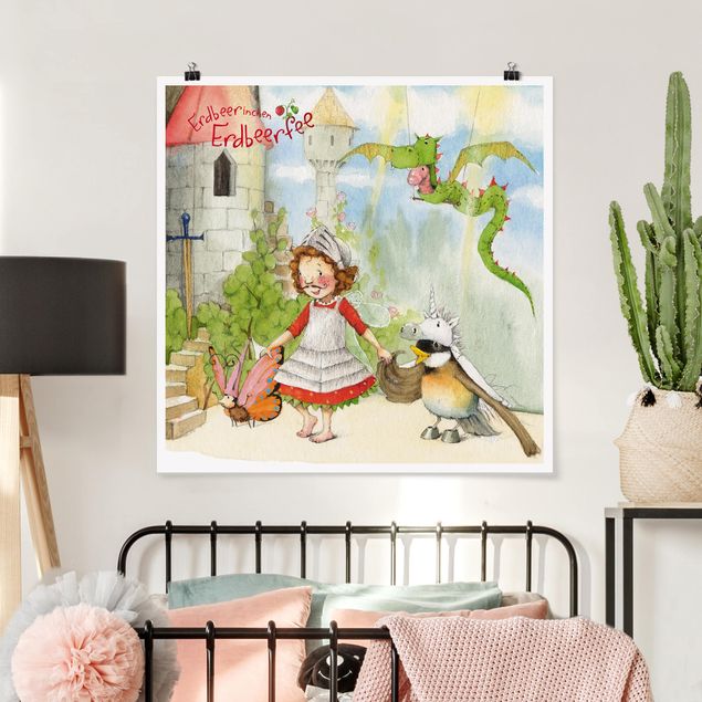 Poster cameretta bambini animali The Strawberry Fairy - Dramma