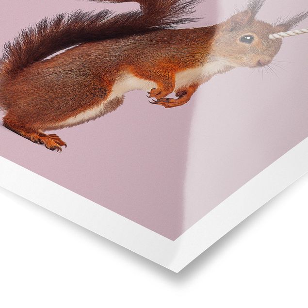 Poster - Unicorn Squirrel - Quadrato 1:1