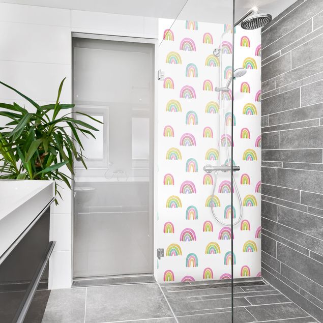 Rivestimento per doccia - Arcobaleno in acquerello