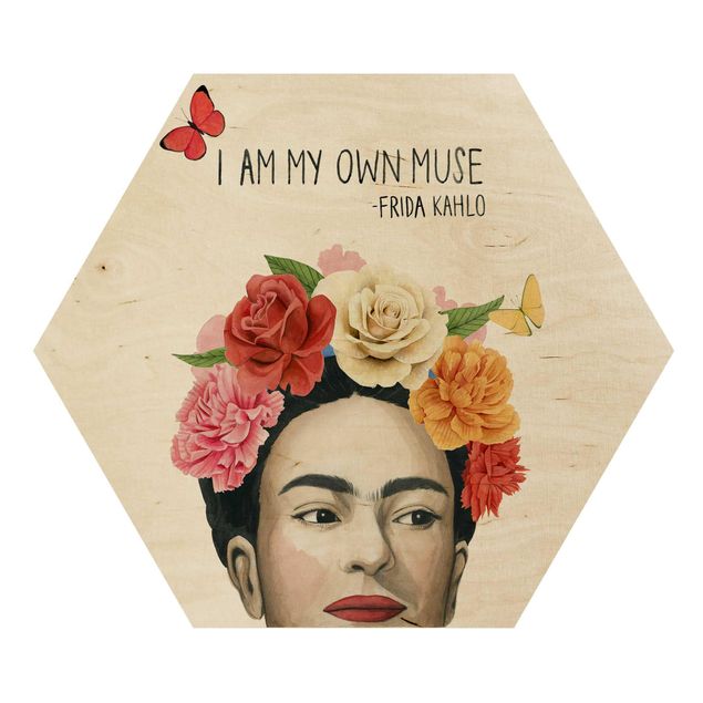 Esagono in legno - Pensieri di Frida - Muse