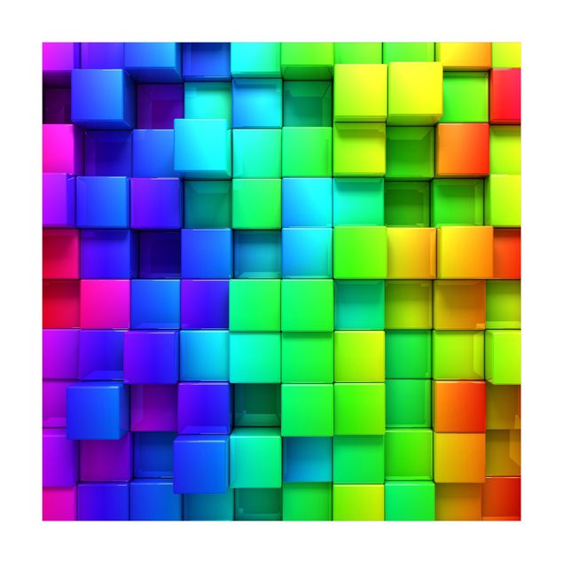 Tappeti arcobaleno Cubi 3D
