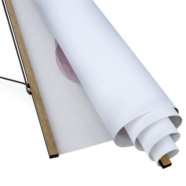 Quadro su tessuto con stecche per poster - Acquarelli - Anemoni Breeze - Quadrato 1:1