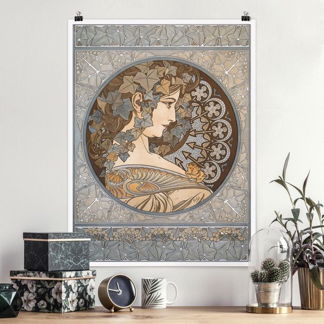 Poster vintage Alfons Mucha - Synthia