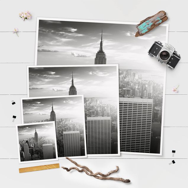 Poster - skyline di Manhattan - Quadrato 1:1