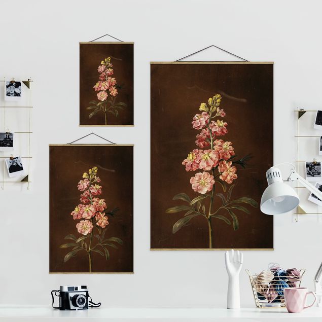 Foto su tessuto da parete con bastone - Barbara Regina Dietzsch - Un Pink Garden Levkkoje - Verticale 3:2