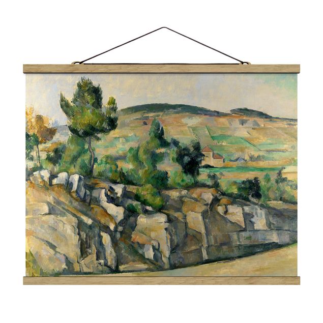 Foto su tessuto da parete con bastone - Paul Cézanne - Paesaggio collinare - Orizzontale 3:4