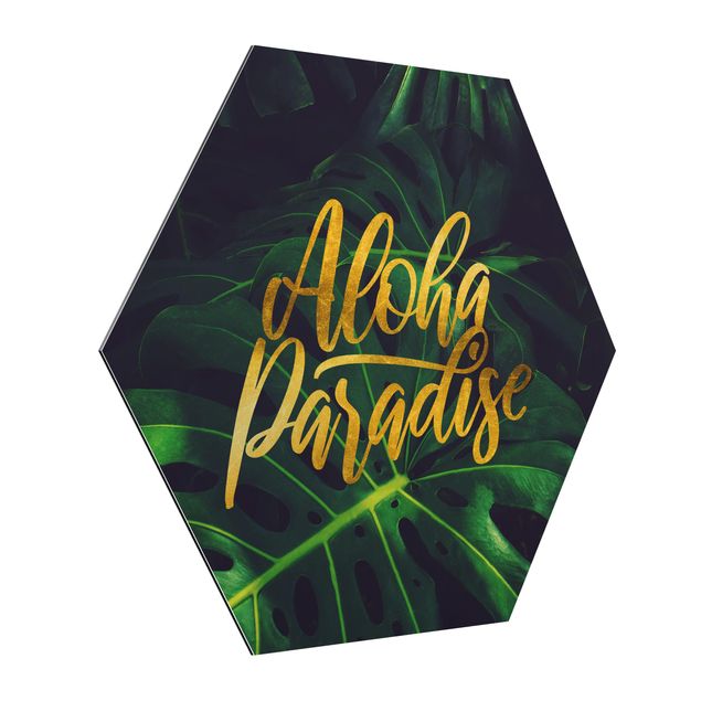 Esagono in Alluminio Dibond - Jungle - Aloha Paradise