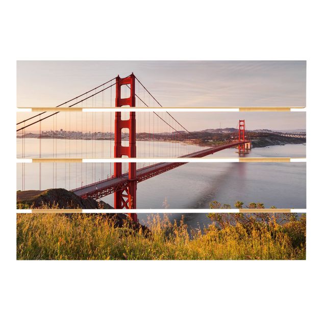 Stampa su legno - Golden Gate Bridge di San Francisco - Orizzontale 2:3