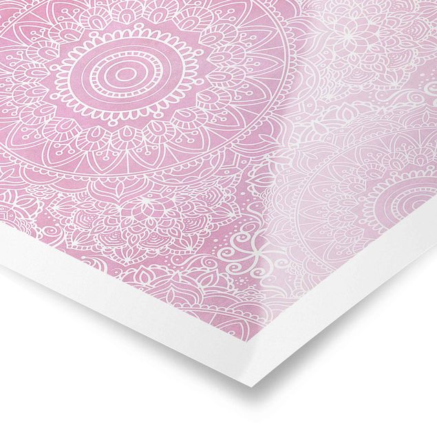 Poster - Mandala modello rosa - Orizzontale 2:3