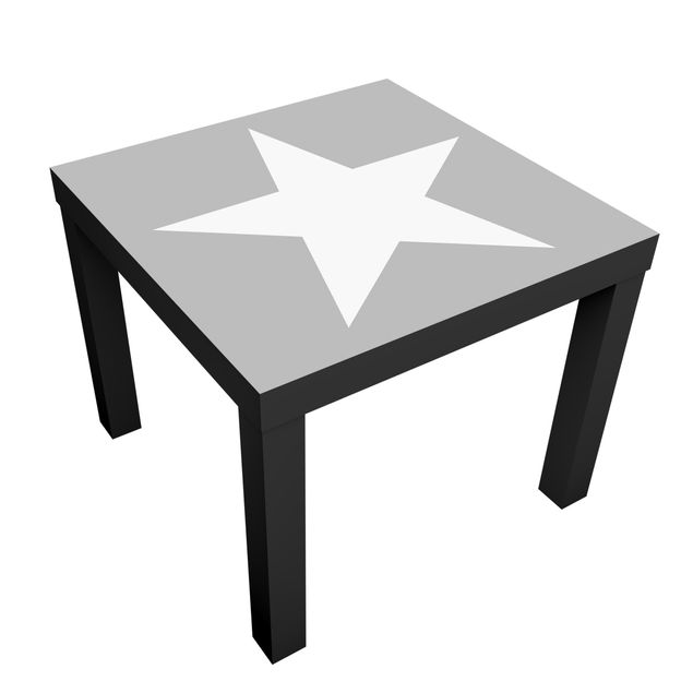 Carta adesiva per mobili IKEA - Lack Tavolino Large white stars on grey