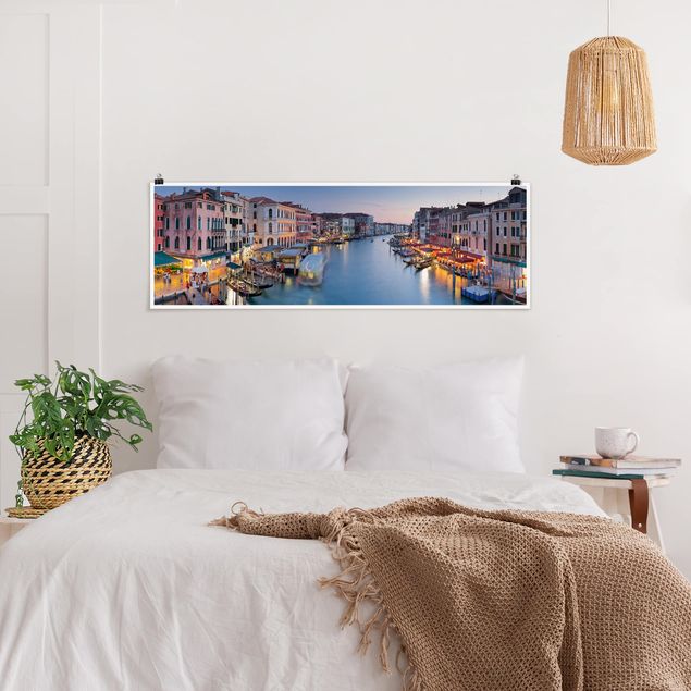 Poster - Sera sul Canal Grande a Venezia - Panorama formato orizzontale