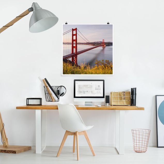 Poster - Golden Gate Bridge di San Francisco - Quadrato 1:1