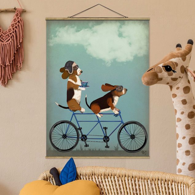 quadri con animali Ciclismo - Tandem di bassotti