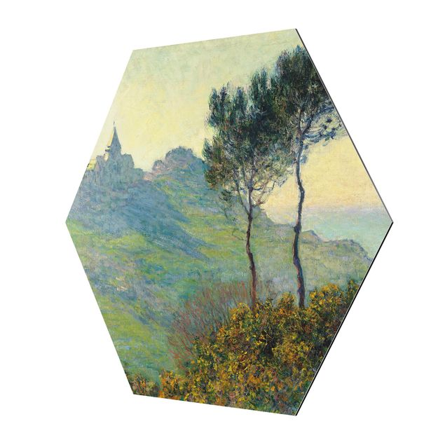 Esagono in Alluminio Dibond - Claude Monet - Varengeville Evening Sun