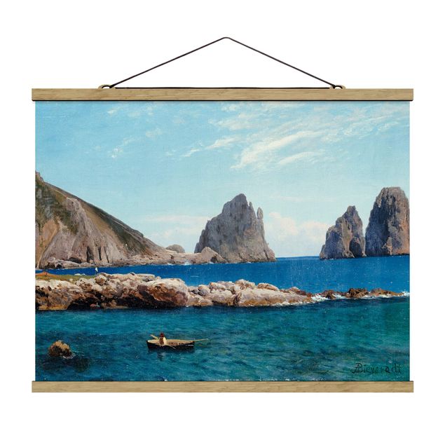 Foto su tessuto da parete con bastone - Albert Bierstadt - Off The Coast - Orizzontale 3:4