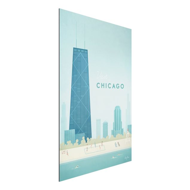 Stampa su alluminio - Poster viaggio - Chicago - Verticale 3:2