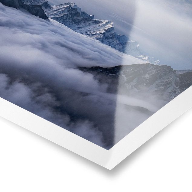 Poster - Mare di nubi In Himalaya - Panorama formato orizzontale