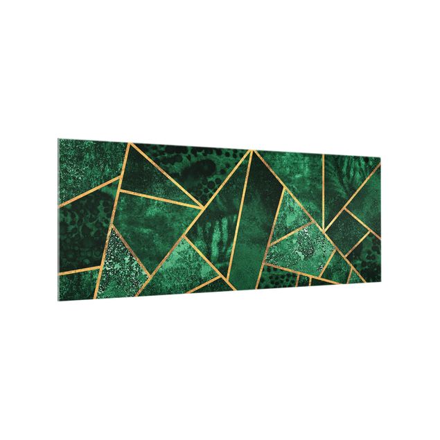 Paraschizzi in vetro - Dark Emerald With Gold