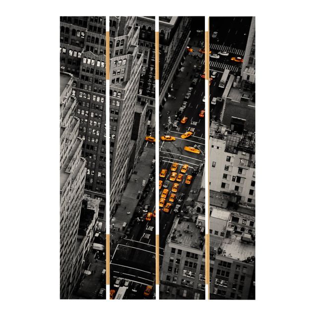 Stampa su legno - Taxi Lights Manhattan - Verticale 3:2