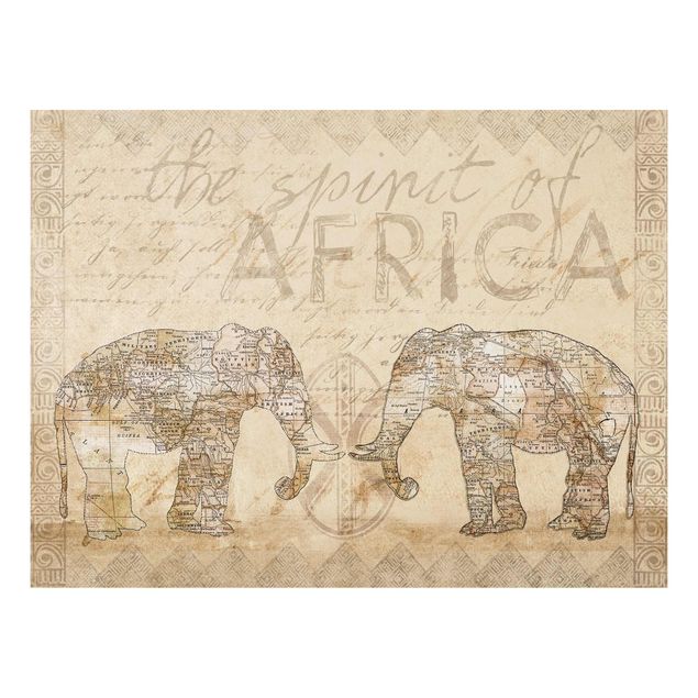 Stampa su Forex - Vintage Collage - Spirit of Africa - Orizzontale 3:4